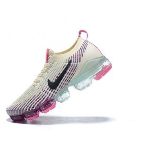 Nike Women's Air VaporMax Cream and Purple Sneakers